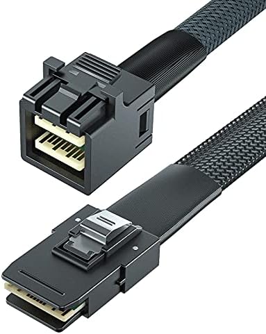 ipolex Внатрешни Мини САС HD SFF-8643 да Мини САС SFF-8087 Кабел, 0.5-Метар(1.6 ft), Свитлива, Флексибилни, Pack 2