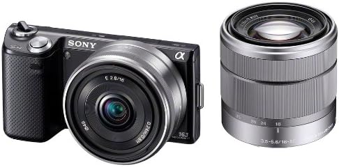 Sony Дигитален SLR Камера NEX 5N Двојно Леќа Комплет Црна NEX-5ND/Б - Меѓународна Верзија (Нема Гаранција)