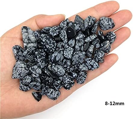 kannore LJ1212 50g 2 Големини Природни Снегулка Obsidian Кристал Чакал скапоцен камен Кристал Камења Минерални Примероци