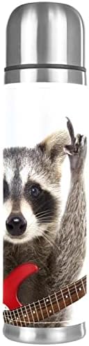 Raccoon Гитара Вакуум Изолирани Термос Шишиња со Вода Колба За Нерѓосувачки Кралот Топли Или Ладни Пијалоци Течење Доказ