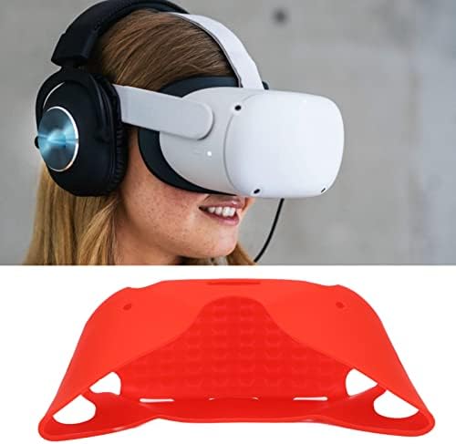 Jinyi VR Очила, VR Очила Школка Отпорен на Гребење Анти Падне Конкавна Дизајн за Дома(црвено)