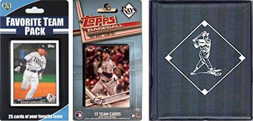 MLB Тампа Беј Зраци Мажите Лиценцирани 2017 Врвот Тим Set & Омилен Плеер Тргување Картички Плус Складирање Албум, Бела