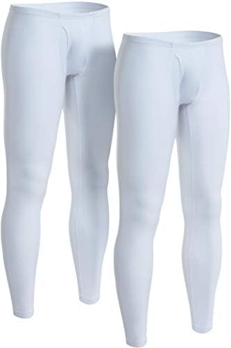 TSLA Мажите Термички долна облека Панталони, Загрева Топло Руно Наредени Долго Џонс Leggings, Зима База Слој Bottoms