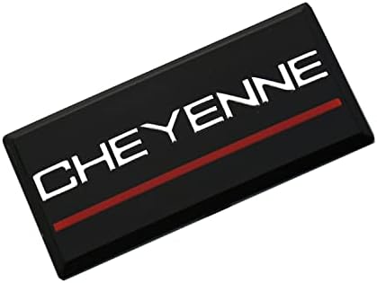 1pcs Cheyenne Кабината Амблем Замена за 88-94 Chevrolet Страна Покривот Столб Значка Nameplate (Црвена/Жолта)