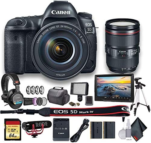 Canon EOS 5D Mark IV dslr фото Камера со 24-105mm f/4L II Леќа (1483C010) - Starter Пакет