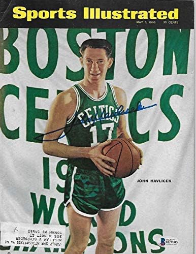 Џон Havlicek Autographed Boston Celtics Спорт Ѕ 5/9/66 Beckett Проверено - Autographed НБА Списанија